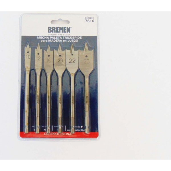 Mecha Paleta Set 6 Pzs 10 A 25 Mm Bre7616