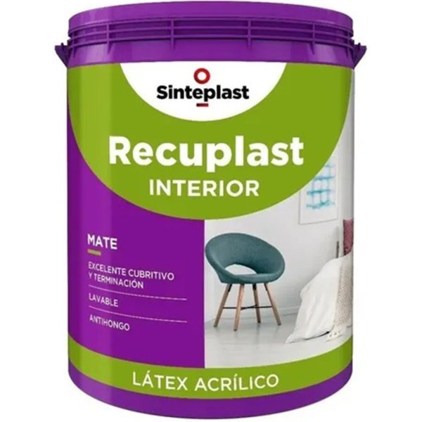 Latex Int Recuplast Blanco Mate 10L Sinteplast