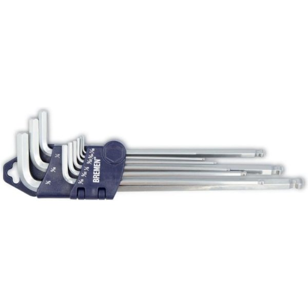 Juego Llave Allen Cardanica 1/16 A 3/8" 9Pzs