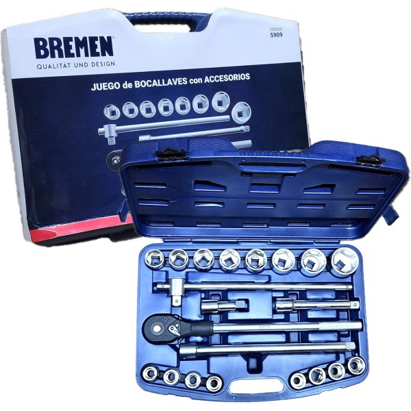 Juego De Bocallaves C/ Accesorios 21 Pzs Bre5909
