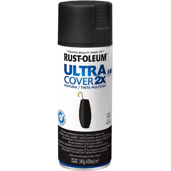 Aerosol Ultra Cover 2X Negro Br 340G Rust-Oleum